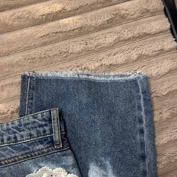 NWT Ashely Mason Heart Crochet Back Pockets Jeans 00/23 - Picture 8 of 9